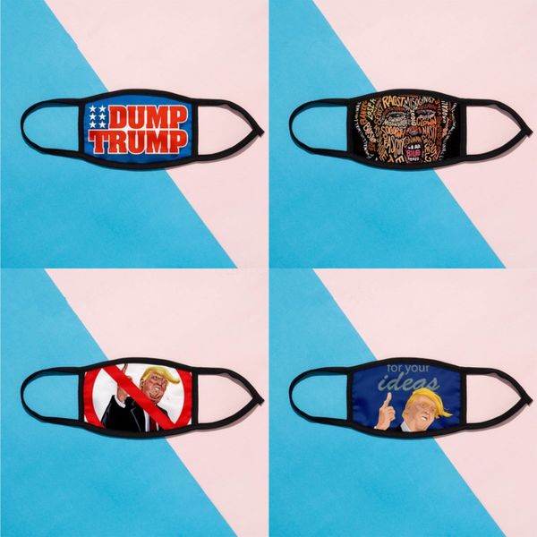 

designer trump masks reusable protective pm2.5 filter printing mouth mask anti dust face mask windproof mouth-muffle 84 styles damon011 ##40