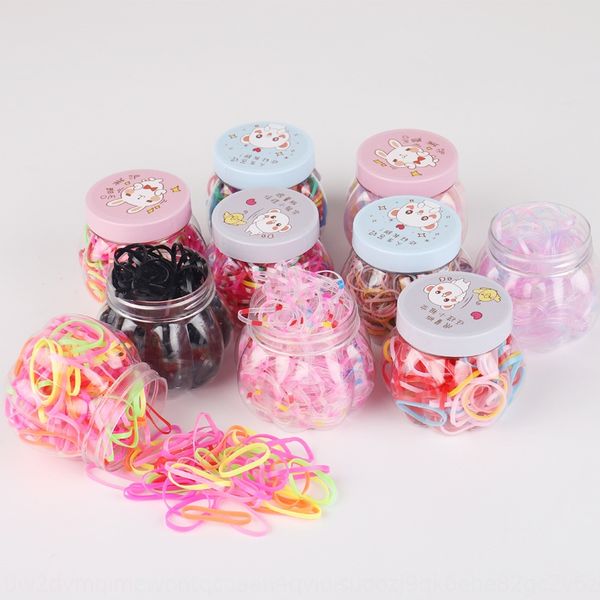 

3g8ej cute pumpkin bottle baby hair-tied small korean color accessories rubber band children disposable rubber band 2 yuan store hair access, Slivery;white