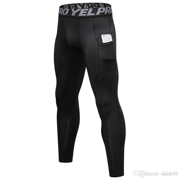 

человек compression брюки карман бег брюки мужчины обучение фитнес спорт гетры gym беговая брюки мужской спортивной одежды йога днищ, White;black