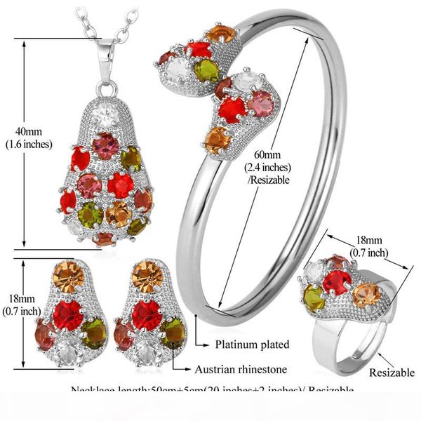 

роскошные золото 18k бижутерия наборы mulit цвета rhinestone украшения подарка с коробкой для женщин бесплатная доставка yn1197, Black