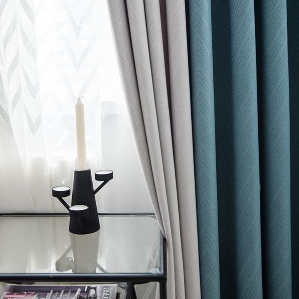 

modern blackout curtains for window grey and blue stitching curtain for living room kitchen bedroom cortains drapes