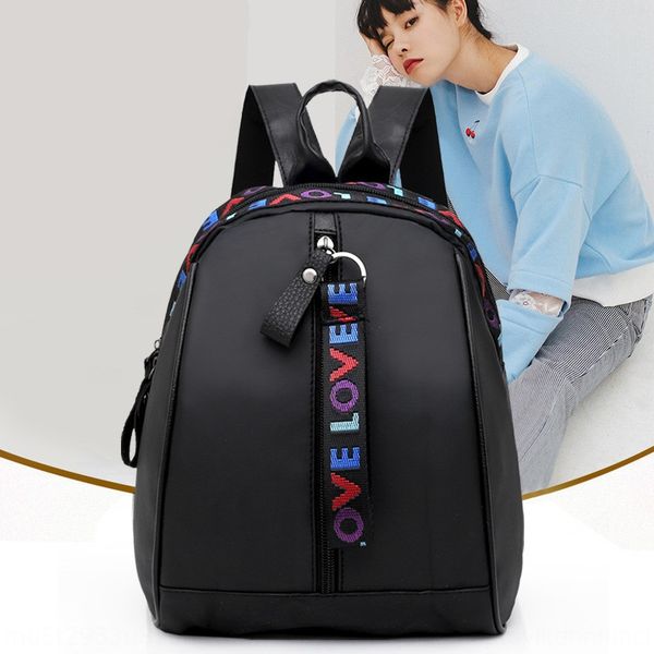 

2019 korean style fashion ribbon contrast color letter student soft nylon ribbon backpack backpack backpack
