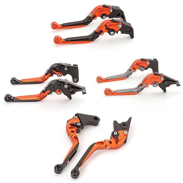 

cnc aluminum folding extendable adjustable brake clutch levers for ktm 390 duke/rc390 rc200 rc125 duke 7/8" 22mm rubber handlebar hand