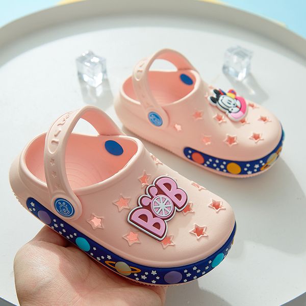 

children' slippers summer 2020 new baby cartoon beach shoes home sandals kids slippers, Black;grey