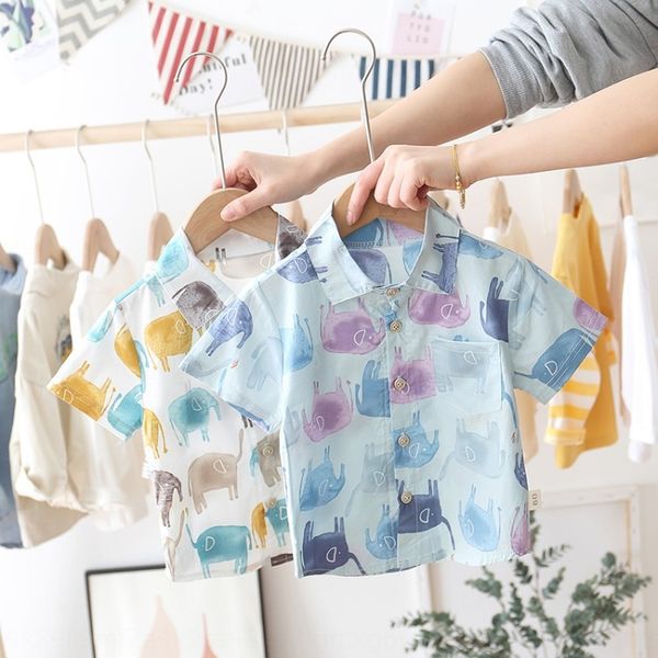 

short-sleeved summer children's clothing children's clothing shirt men's baby korean style baby cotton shirt fashion, White;black
