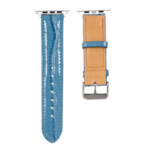

designer fashion watchbands for 38mm 40mm 42mm 44mm for series 5 4 3 2 1 wristband crocodile leather watch straps