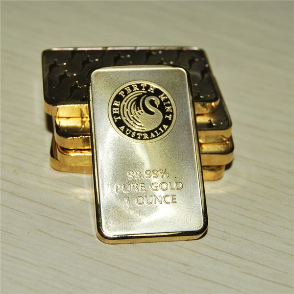 

perth mint австралия 1 унция. позолоченные бар