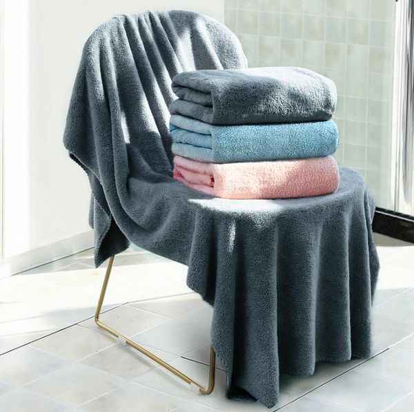 

multicolor optional household simple coral velvet bath towel enlarged thickened beach towel absorbs water with dries quickly