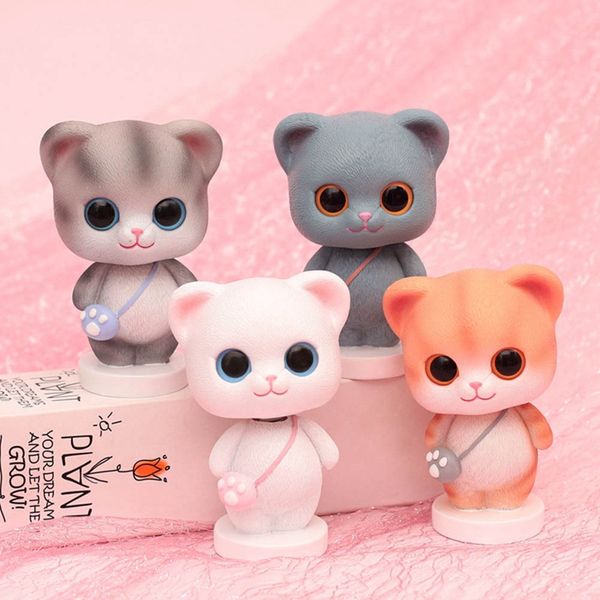 

creative shaking head cute cat car dashboard decoration car ornament bobblehead toys accessories for girls
