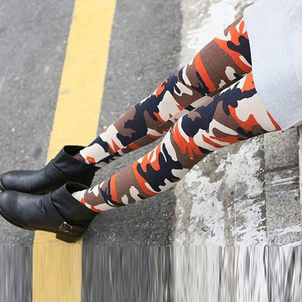 

fashion women casual leggings high elastic skinny camouflage print fitness leggings spring summer sport female pants, Black