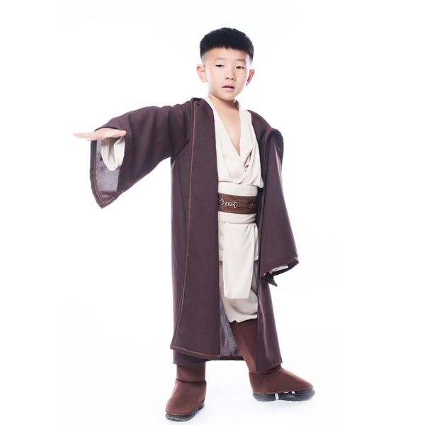 

tprpco boys deluxe jedi warrior movie character cosplay party clothing kids halloween purim carnival costumes nl177, Black;red