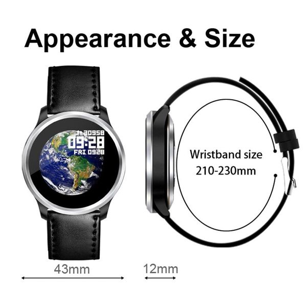

E18 ECG PPG Smart Watch IP68 Waterproof HRV Blood Pressure Heart Rate Monitor Bracelet Metal/ Leather Strap Women Men Smart Band