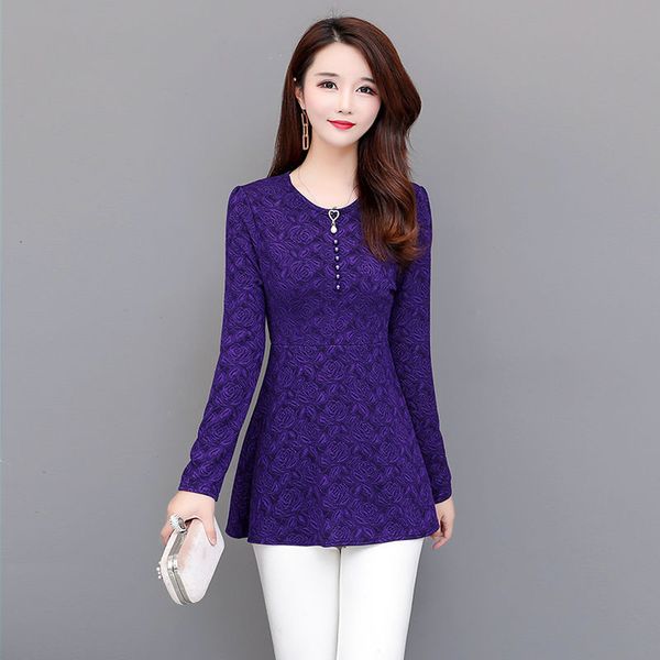 

new autumn fashion women shirts full sleeve lace day lapp brim accept waist lotus blouse shirt purple green df2251, White