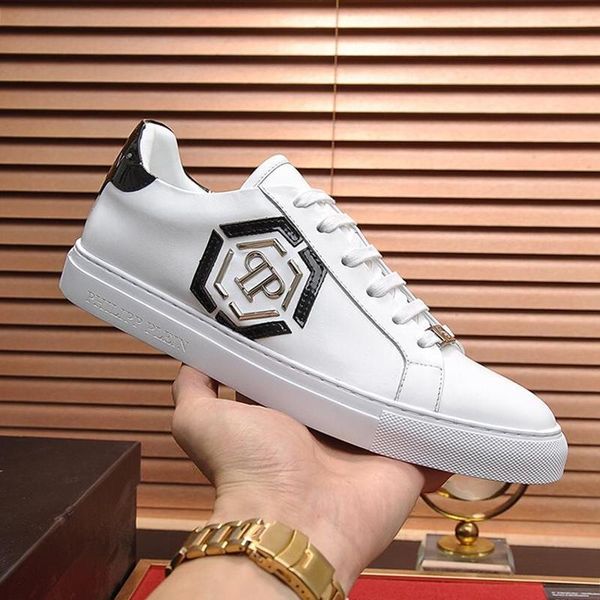 

men shoes sneakers casual fashion trainers scarpe sportive da uomo leather luxury men shoes fashion lo -sneakers hexagon herrenschuhe, Black
