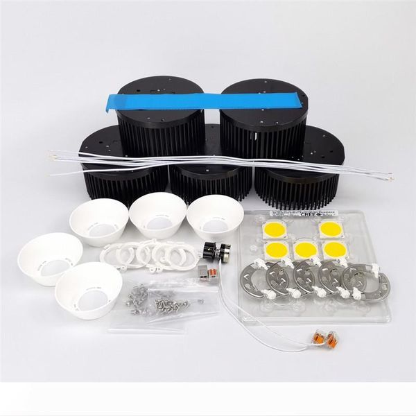 

250w diy cxb3590 cob led grow lights kit reflector lens 3500k full spectrum veg flower plant growing light dimmable driver