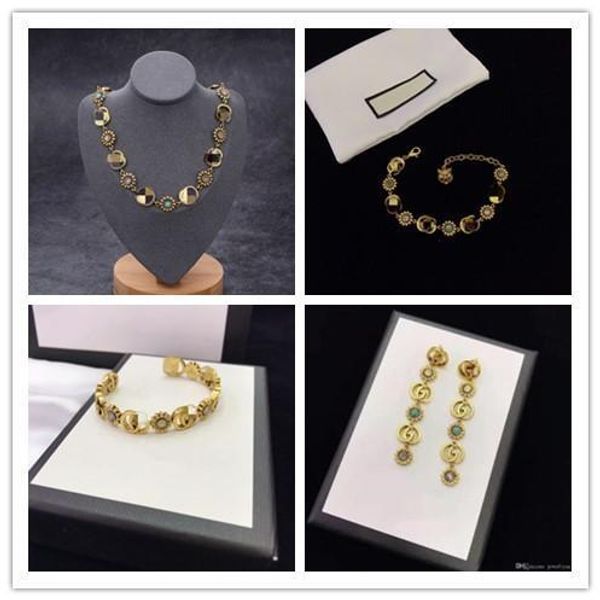 

fashion custom letter flower jewelry women earrings women bracelet, Silver