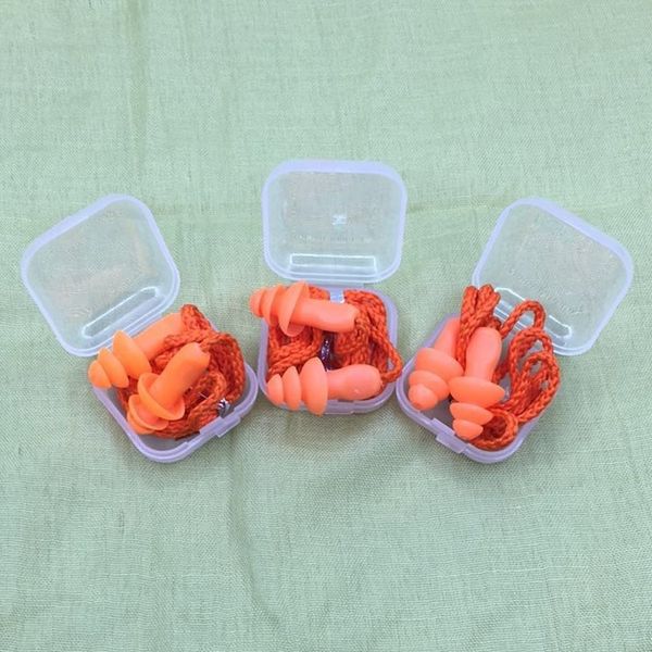 

qbxi1 silicone christmas tree earplugs with lines swimming hearing sound insulation noise-proof silicone protection earplugs labor protectio
