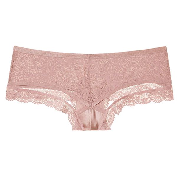 

women panties transparent briefs lace back hollow out thin floral edge underwear seamless lingerie thong, Black;pink