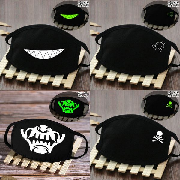 

face mask cover with fangs facemasks glow in the dark skeleton skeleton half mask face mask lyhpshop nsmyt