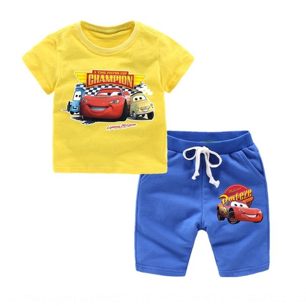 

78r1h car story clothing wear cartoon short-sleeved cotton car story children's t-shirt children's clothing wear cartoon short-sle