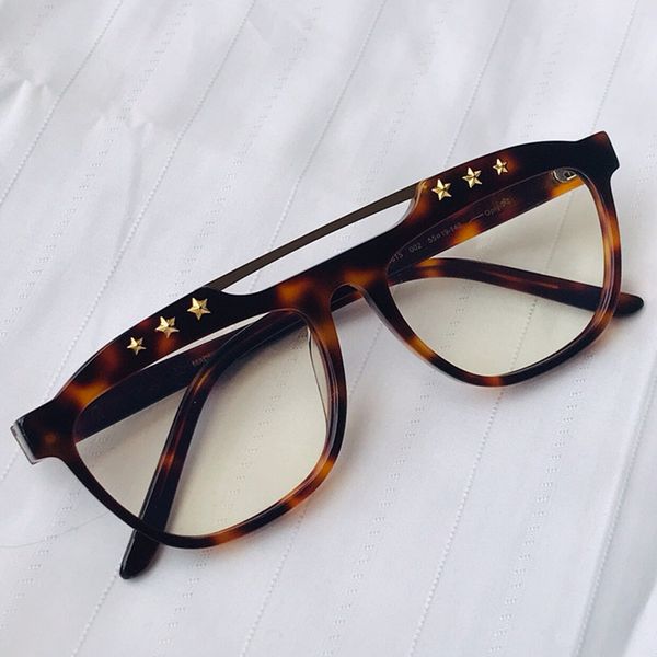 

2020 мода дизайн золото стиль заклепки gg0615s очки кадр унисекса плоская пластина + металл двойной конструкции моста рецепт очки полный ящи