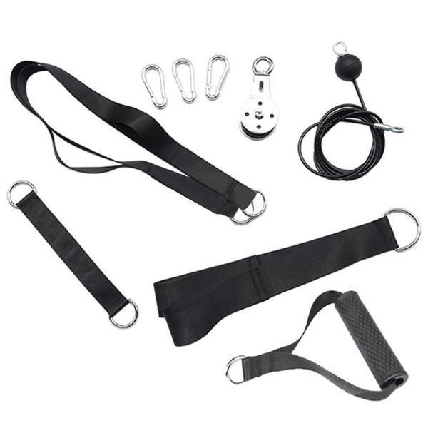 

resistance bands 9pcs forearm strength exerciser lifting pulley accessories adjustable home gym simple installation exercise device