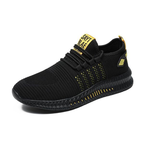 

lightweight new fashion men sneakers men casual shoes mesh breathable men's shoes outdoor comfortable summer walking 39-48, Black