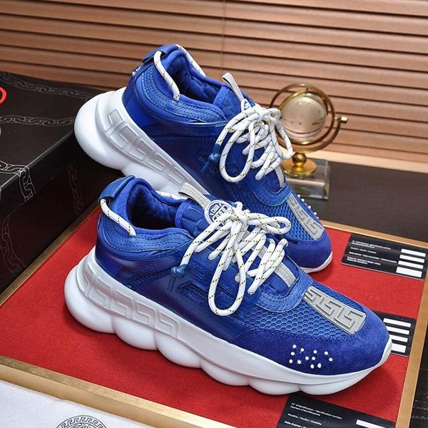 

men shoes chaussures pour hommes outdoor walking breathable sneakers lace -up plus size casual men shoes chain reaction sneakers, Black