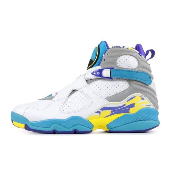 

8 valentines day 8s men basketball shoes aqua black white 3peat chrome mens trainer sports sneakers 8-13 schoenen, White;red