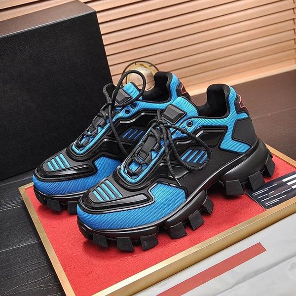 

cloudbust thunder knit sneakers mens shoes lightweight outdoor walking soft footwears fashion lace -up low casual m, Black