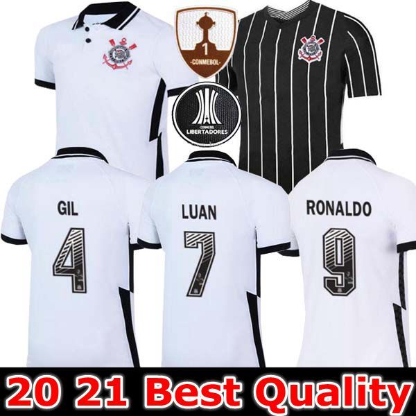 

corinthians soccer jerseys 2020 2021 corinthian camisetas home away gil ronaldo luan fagner pedrinho 20 21 neto football shirt, Black;yellow