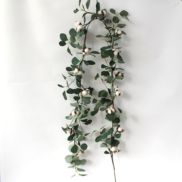 

натуральный хлопок boll с eucalyptus гирлянды искусственные vines silver dollars green эвкалипт растения свадьба партии home decor