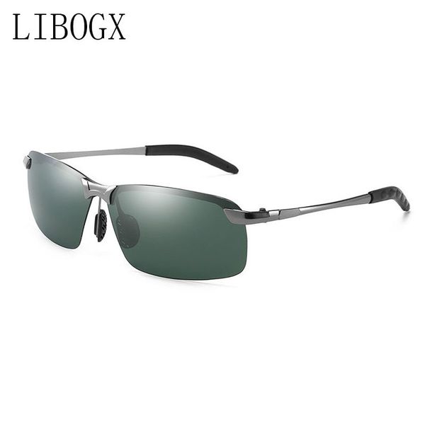 

polarized sunglasses men's outdoor high-grade discoloration radiation-proof sunglasses day and night ch01, Blue