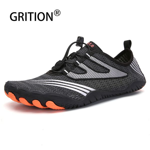 

grition mens creek shoes non-slip diving beach shoes outdoor breathable light sandals sports quick dry big size 2020, Black