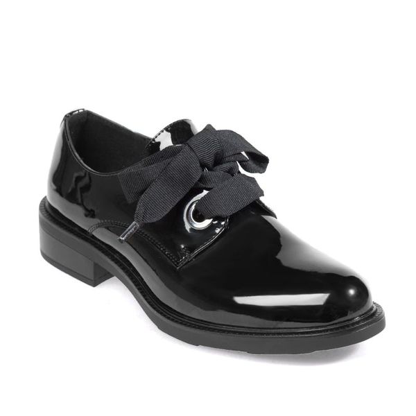 

women patent leather oxford shoes flats 2020 fashion autumn new black riband loafers shoes for office lady female moccasins