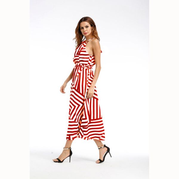 

womens dress womens new long swing skirts fashion geometric print loose dress summer women clothing suspender dress, Black;gray