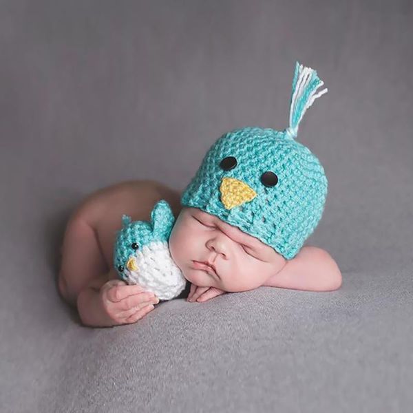 Niedliche Häkelstrick-Kostüm-Requisiten-Outfits für Neugeborene, Fotofotografie, Babymütze, Foto-Requisiten, niedliche Outfits für neugeborene Mädchen
