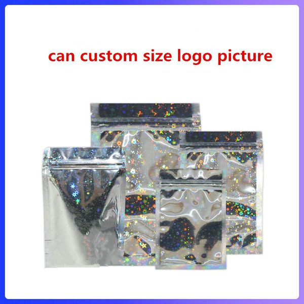 

us 1200 wholesale laser aluminum foil ziplock packaging bag self sealing mylar packing pouch for food snack grocery aqidd sq2009