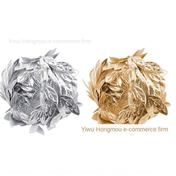 

5bghb 10 m simulation rattan wreath decorative accessories accessories ribbon golden silver leaves leaf simulation flower gold silver ribbon
