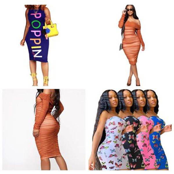 

poppin designer women dress summer bodycon dresses clothing for lady slim fit butterfly money design autumn dressing, Black;gray
