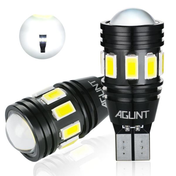 

aglint 2pcs t15 w16w 912 led bulbs canbus no error t16 led 5630 3030 smd for car back up light reverse lights white 6000k 12-24v