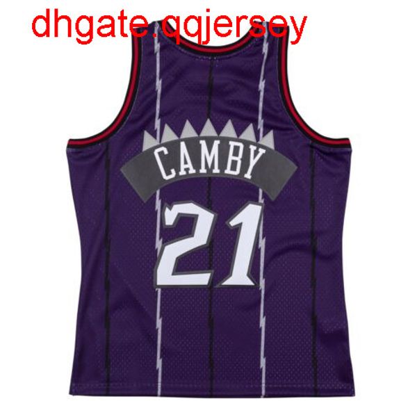 

marcus camby #21 mitchell & ness purple 1997-98 jersey throwbacks vest stitched basketball jerseys, Gray