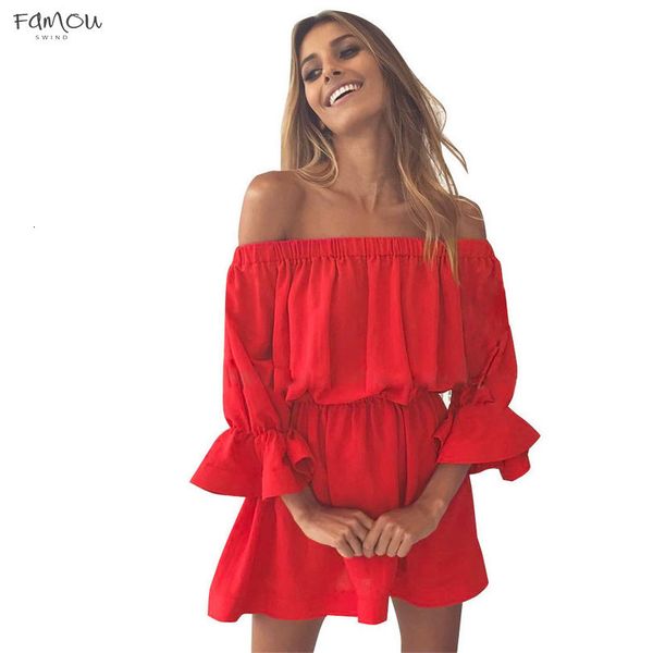 

dress above knee mini summer party night dresses women off shoulder holiday dress ladies summer boho ruffle dresses vestidos l5$, Black;gray