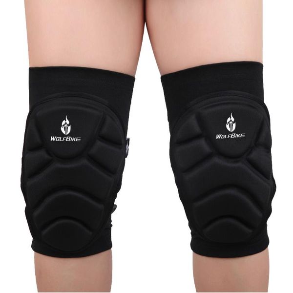 

2pcs wolfbike breathable elastic knee pads football basketball sports leg sleeve kneepad protector s/m/l knee, Black;gray
