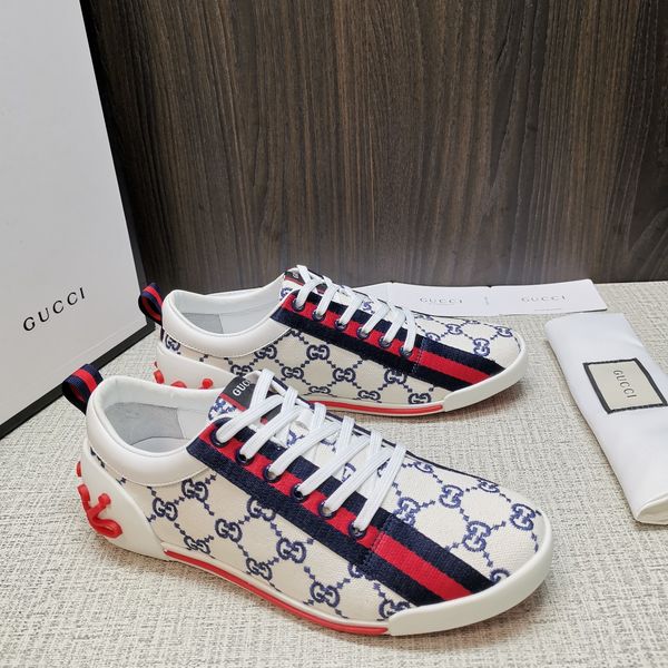 

luxury designer sneakers fashion new style men designer casual shoes sneakers guchi trainers full g with box eur 38-44
