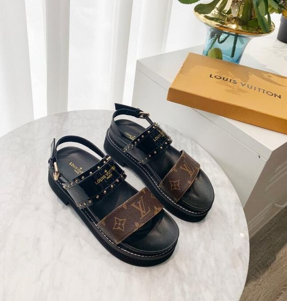 

2020 new gg sandals summer casual flat sandals luxury ladies canvas gladiator style party ladies v shoes channel, Gray