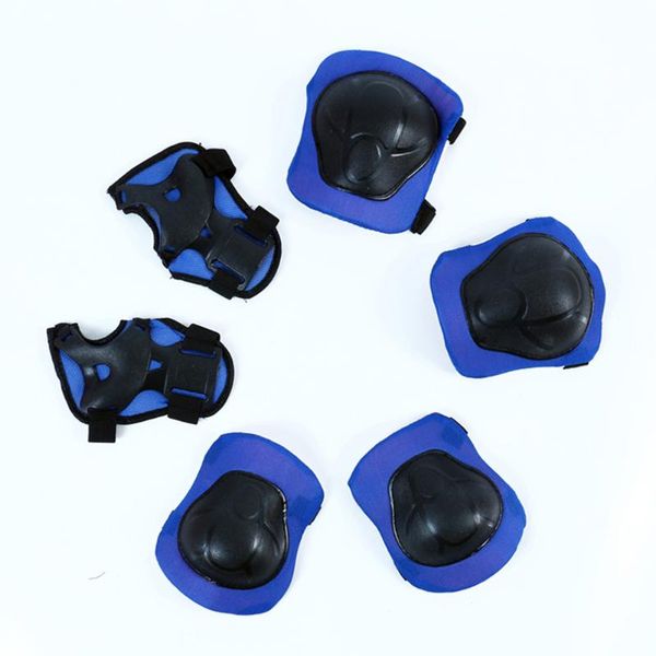

children kids helmet protective elbow guards hand-guards outdoor sports, Blue;black