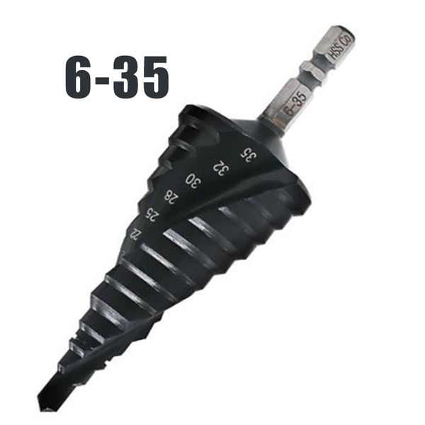 

hss co/m35 step drill bit spiral flute pagoda cone hole cutter tool cutting diy