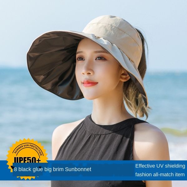 

women's sun net protection big hat net red empty foldable uv sun hat summer all-match fashion, Blue;gray
