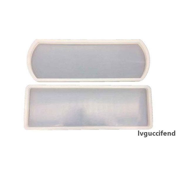

large rectangle mold with rounded corner 25x8cm epoxy resin art handmade tag cement tray mould flexible silicone mould